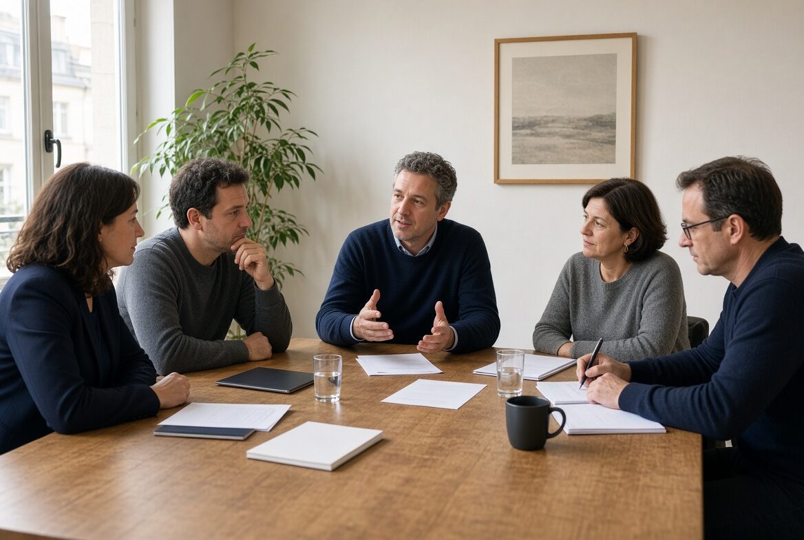 Réunion de travail avec une collectivité
